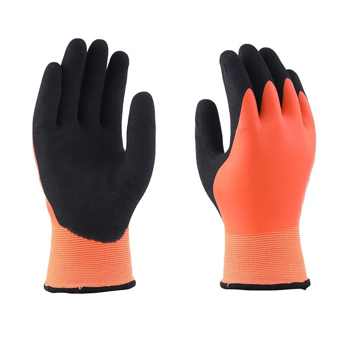 Dvojité máčané penové rukavice potiahnuté latexom